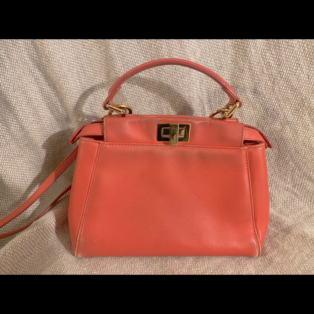 Fendi rare pink PEEKABOO ICONIC MINI